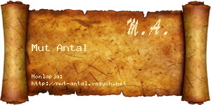 Mut Antal névjegykártya